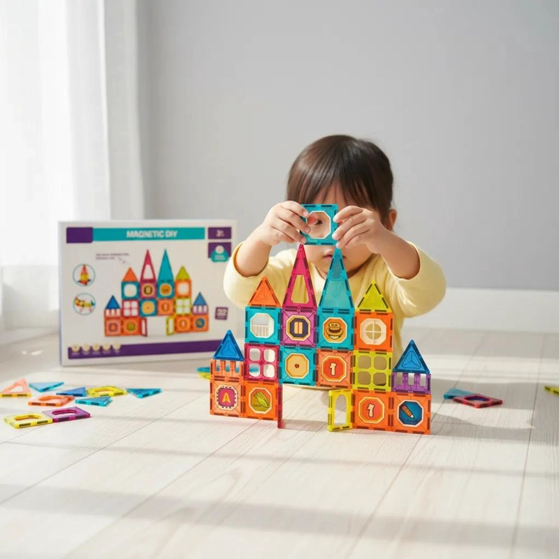 SET DE BLOQUES MAGNE TICOS 3D PARA CONSTRUCCION CREATIVA - 2