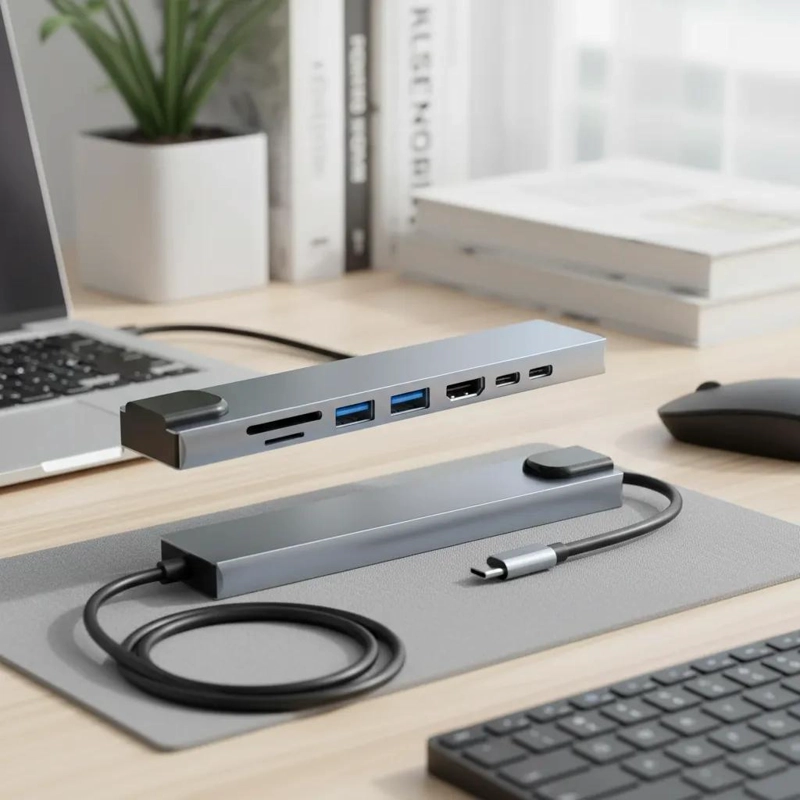 ADAPTADOR MULTIPUERTO HUB TIPO C 8 EN 1 CON HDMI Y USB - 3