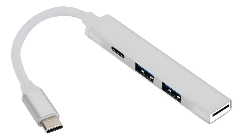 HUB USB TIPO C CON 4 PUERTOS PARA CONECTAR DISPOSITIVOS - 1