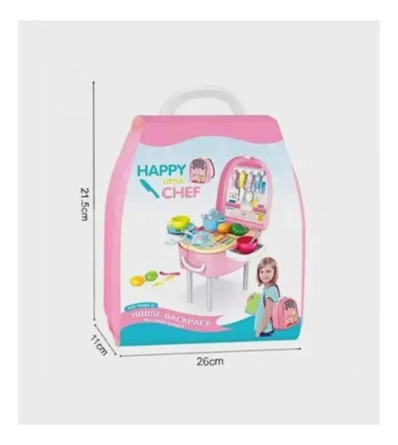 MOCHILA MINI CHEF CON ACCESORIOS PARA COCINAR NIÑOS - 3