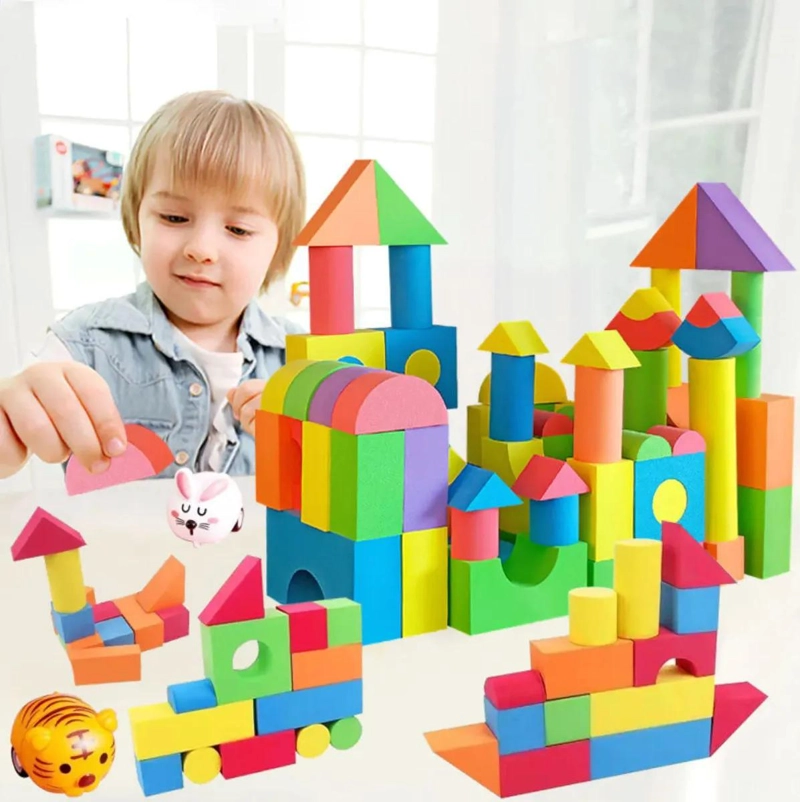 JUEGO DE 46 BLOQUES DE ESPUMA PARA CONSTRUCCION CREATIVA - 5