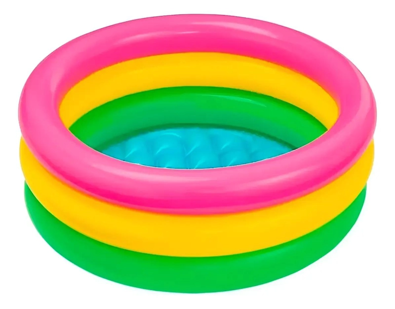 PISCINA INFLABLE INFANTIL DE TRES AROS 60X25 CM - 1