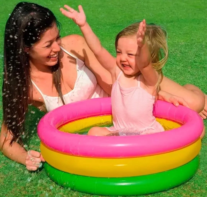 PISCINA INFLABLE INFANTIL DE TRES AROS 60X25 CM - 2