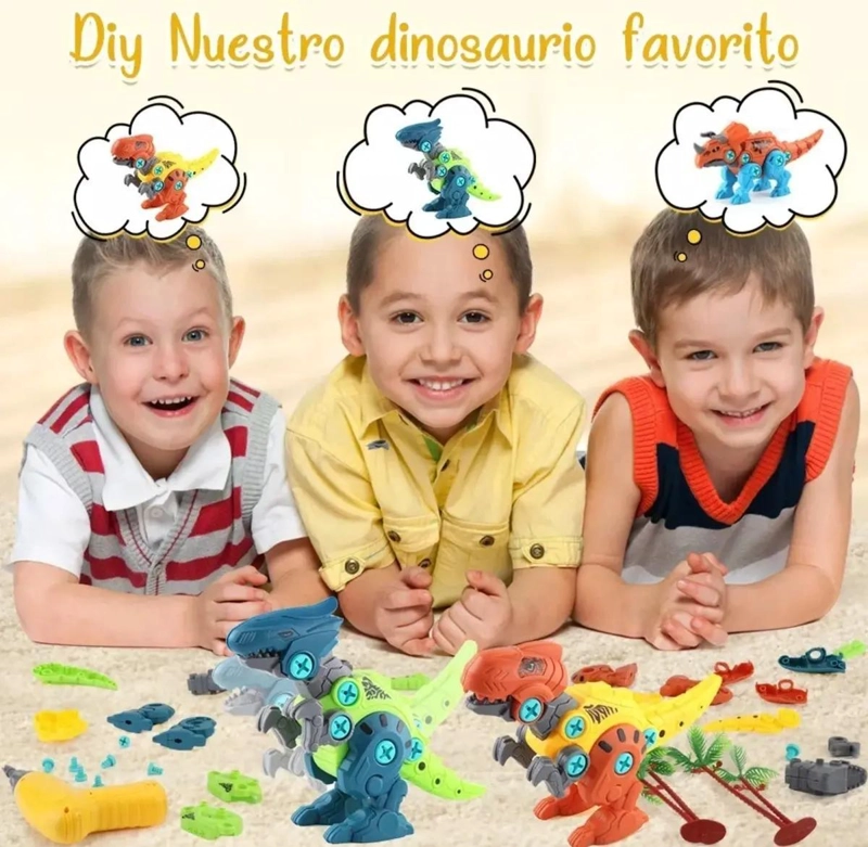 JUGUETE EDUCATIVO DE DINOSAURIO PARA ARMAR CON DESTORNILLADOR - 6