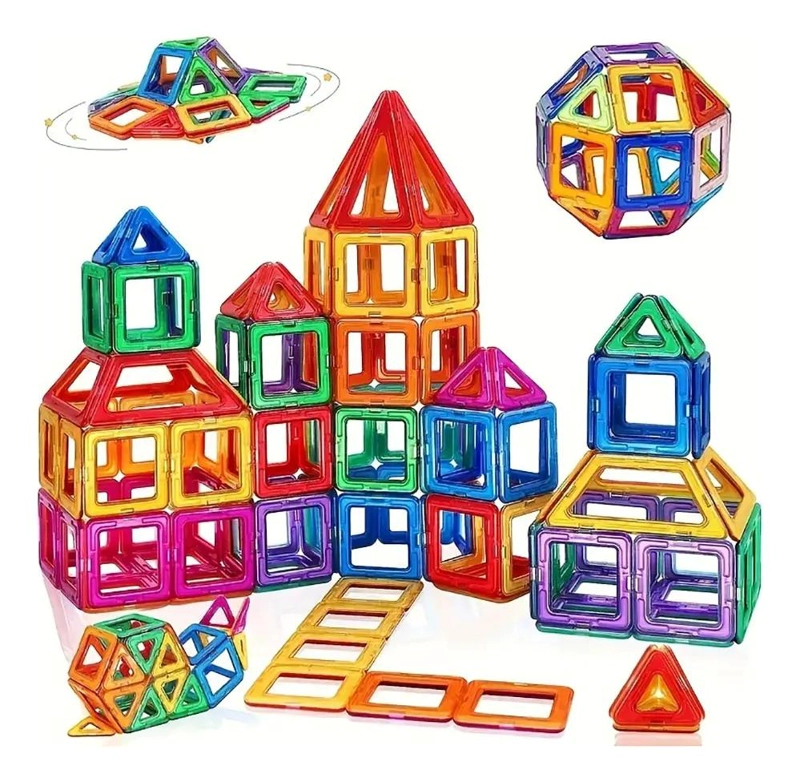 JUEGO DE BLOQUES MAGNE TICOS DE 50 PIEZAS PARA CONSTRUIR - 1