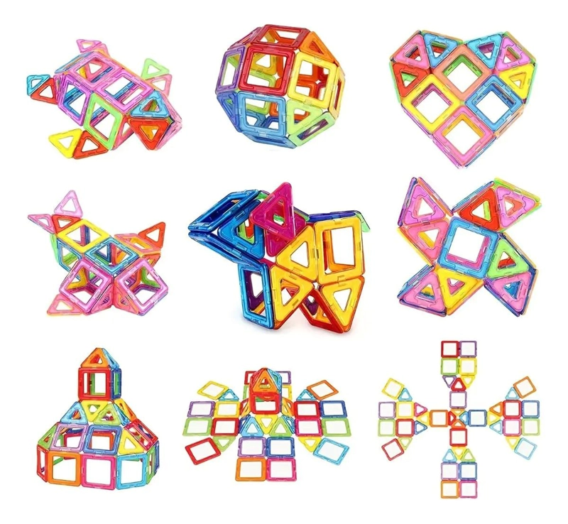 JUEGO DE BLOQUES MAGNE TICOS DE 50 PIEZAS PARA CONSTRUIR - 6