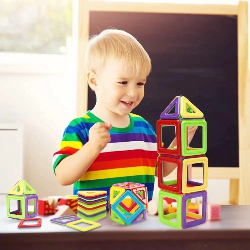 JUEGO DE BLOQUES MAGNE TICOS DE 50 PIEZAS PARA CONSTRUIR - 8