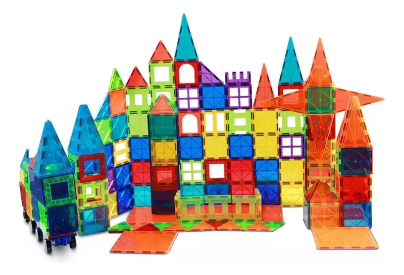 SET DE BLOQUES MAGNE TICOS COLORIDOS PARA CONSTRUCCION 60 PIEZAS - 1