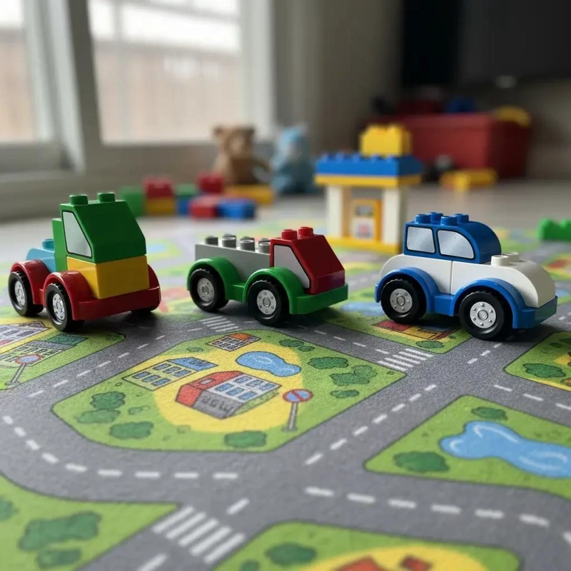 SET DE 3 AUTOS PARA ARMAR CON 24 PIEZAS CREATIVAS - 1