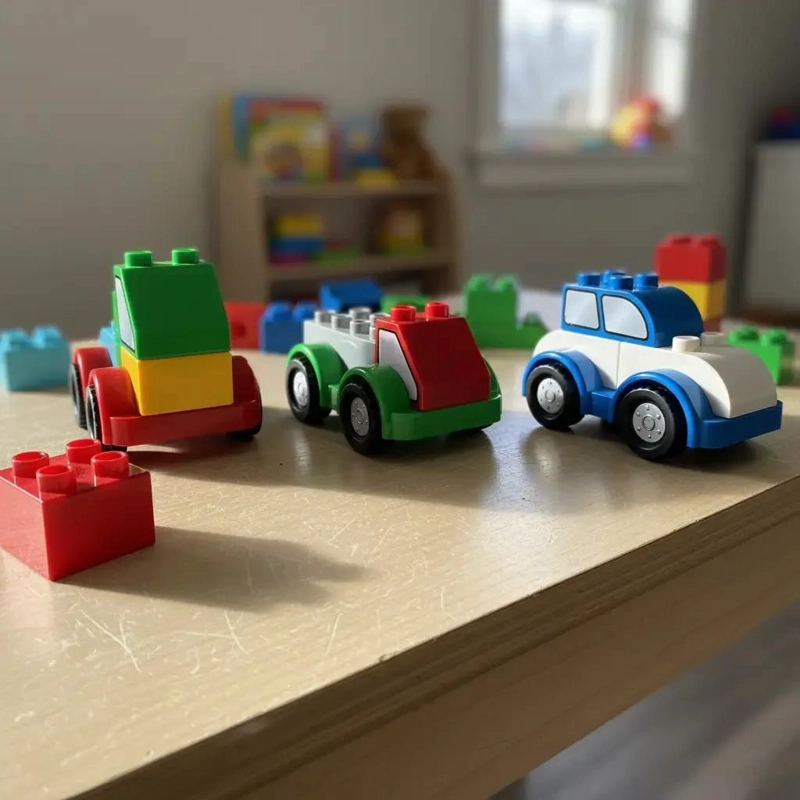 SET DE 3 AUTOS PARA ARMAR CON 24 PIEZAS CREATIVAS - 3