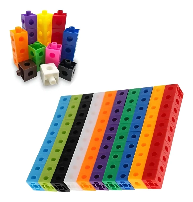 100 CUBOS DE ENCAJE UNIFIX PARA APRENDIZAJE MATEMATICO - 1