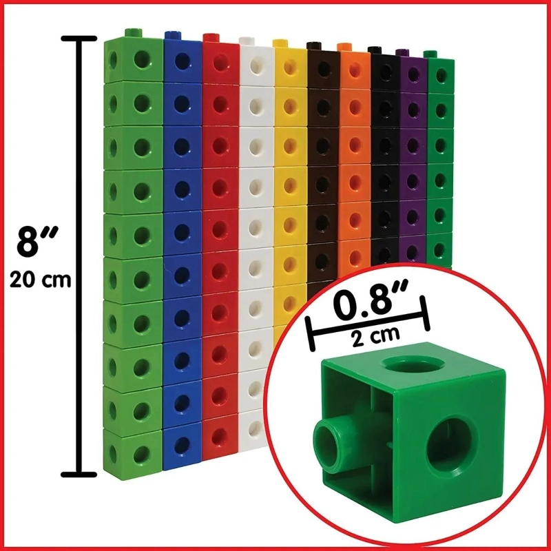 100 CUBOS DE ENCAJE UNIFIX PARA APRENDIZAJE MATEMATICO - 3