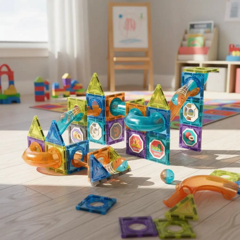BLOQUES MAGNE TICOS DE CONSTRUCCION 45 PIEZAS PARA NIÑOS - 6