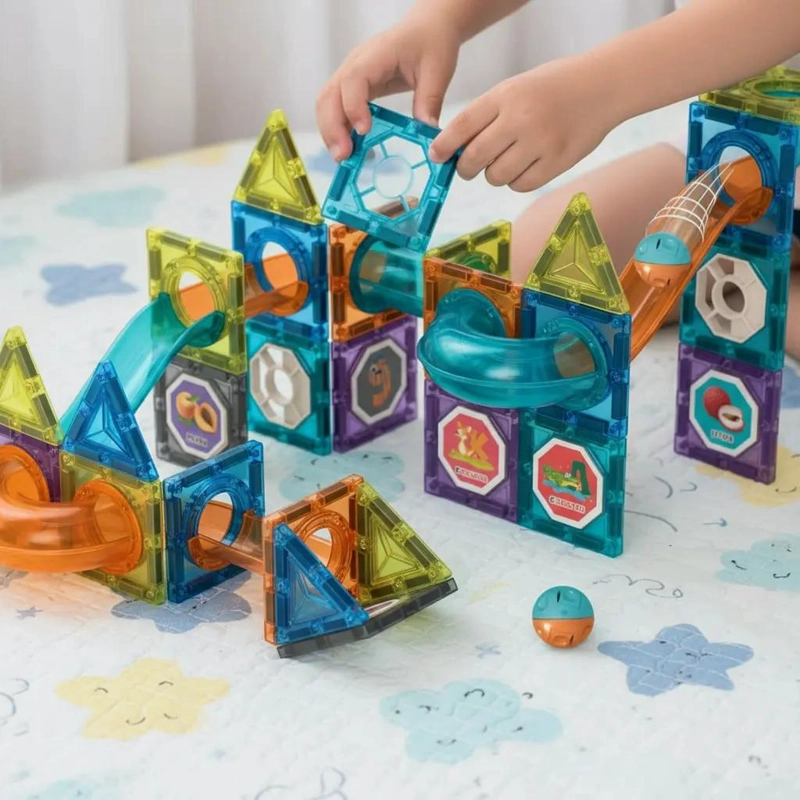 BLOQUES MAGNE TICOS DE CONSTRUCCION 45 PIEZAS PARA NIÑOS - 9