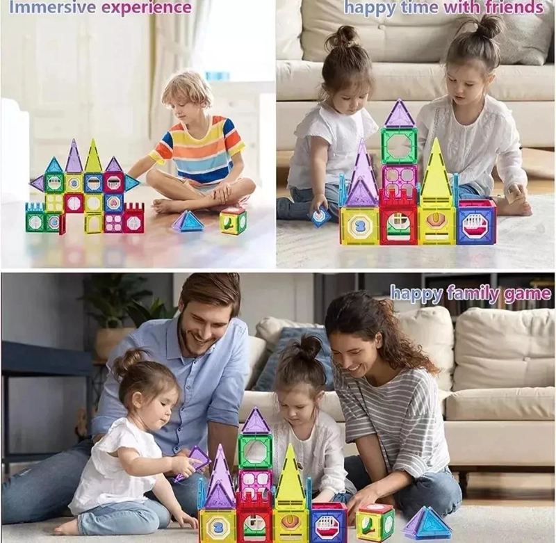 BLOQUES MAGNE TICOS DE CONSTRUCCION 3D PARA NIÑOS 34 PIEZAS - 2