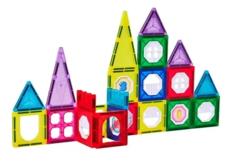 BLOQUES MAGNE TICOS DE CONSTRUCCION 3D PARA NIÑOS 34 PIEZAS - 3