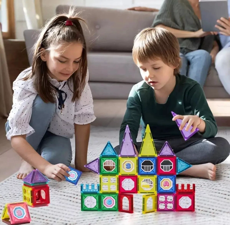 BLOQUES MAGNE TICOS DE CONSTRUCCION 3D PARA NIÑOS 34 PIEZAS - 4