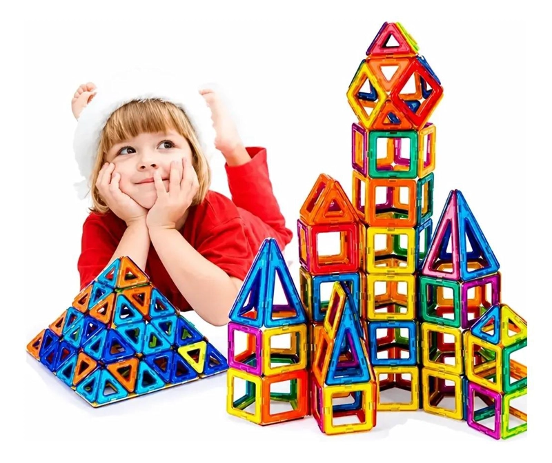 JUEGO DE BLOQUES MAGNE TICOS 28 PIEZAS PARA CREAR FIGURAS - 1