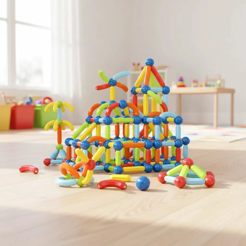 BLOQUES MAGNE TICOS EDUCATIVOS PARA NIÑOS, 68 PIEZAS - 8
