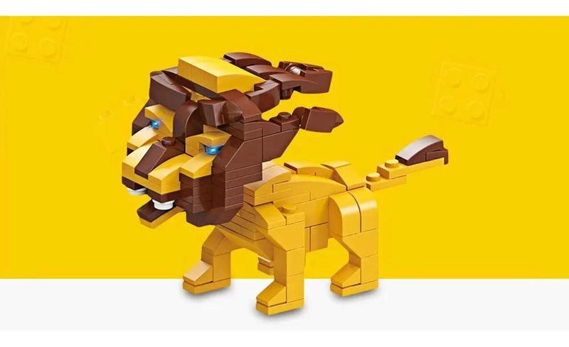 BLOQUES DE CONSTRUCCION DE ANIMALES DE LA SELVA 6 EN 1 - 3