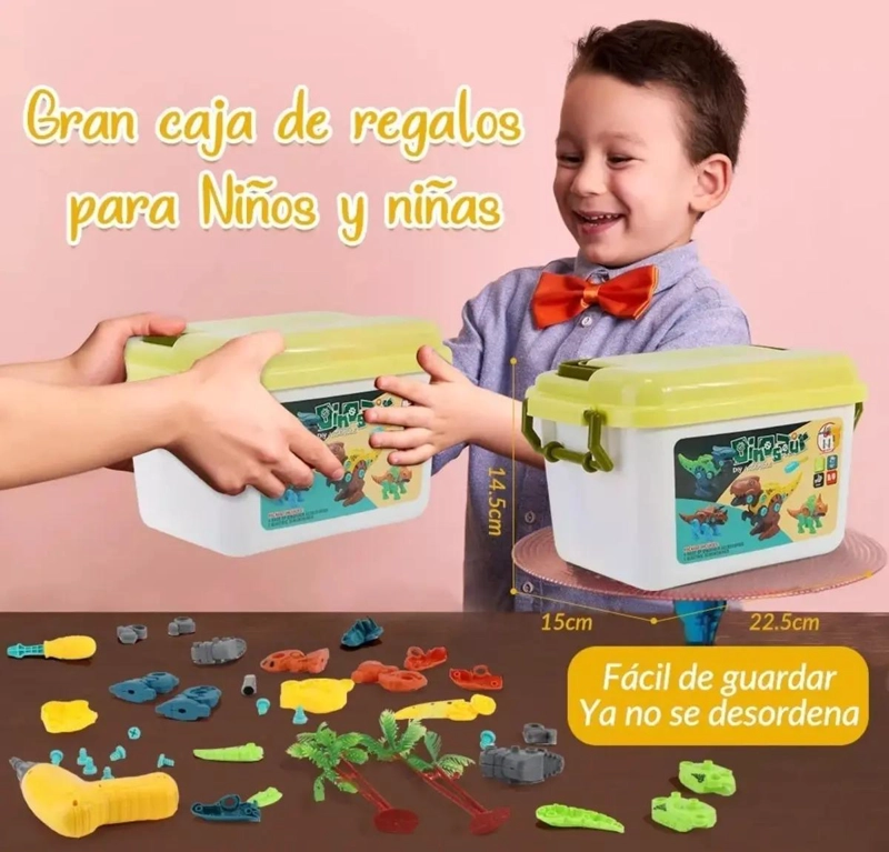 JUGUETE EDUCATIVO DE DINOSAURIO PARA ARMAR CON DESTORNILLADOR - 8