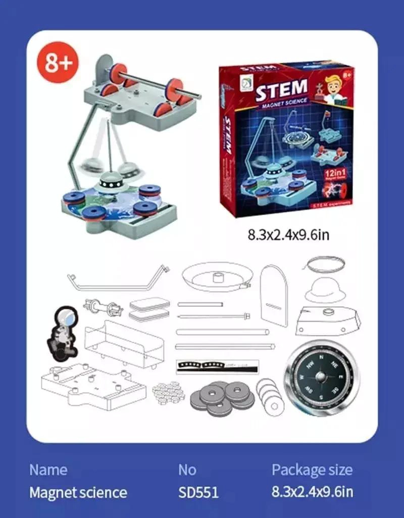 KIT EDUCATIVO DE EXPERIMENTOS CIENTIFICOS CON IMANES PARA NIÑOS - 4