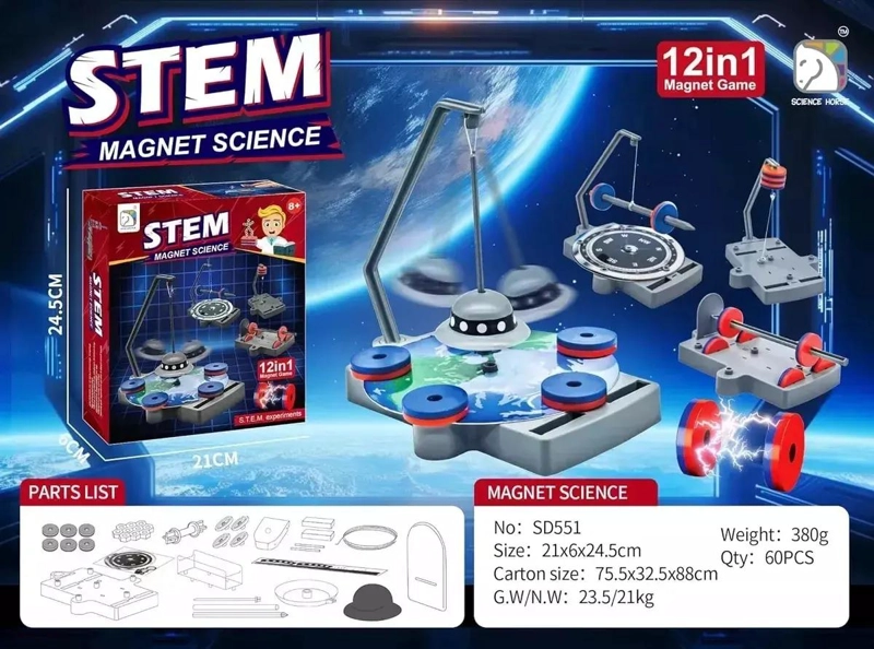 KIT EDUCATIVO DE EXPERIMENTOS CIENTIFICOS CON IMANES PARA NIÑOS - 5