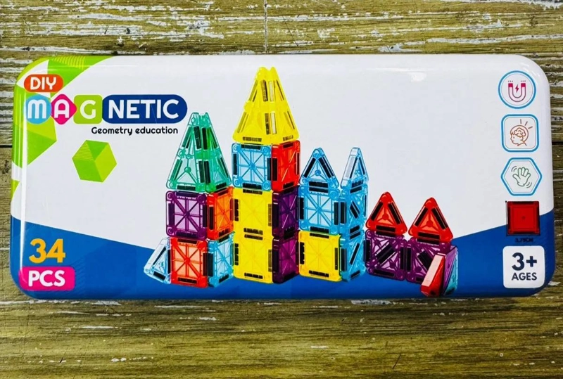 JUEGO DIDACTICO DE BLOQUES MAGNE TICOS PARA NIÑOS - 1
