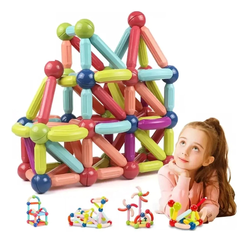 BLOQUES MAGNE TICOS 42 PIEZAS GRANDES PARA NIÑOS - 1
