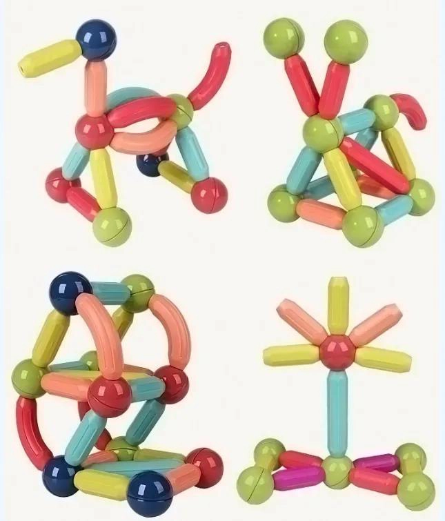 BLOQUES MAGNE TICOS 42 PIEZAS GRANDES PARA NIÑOS - 10