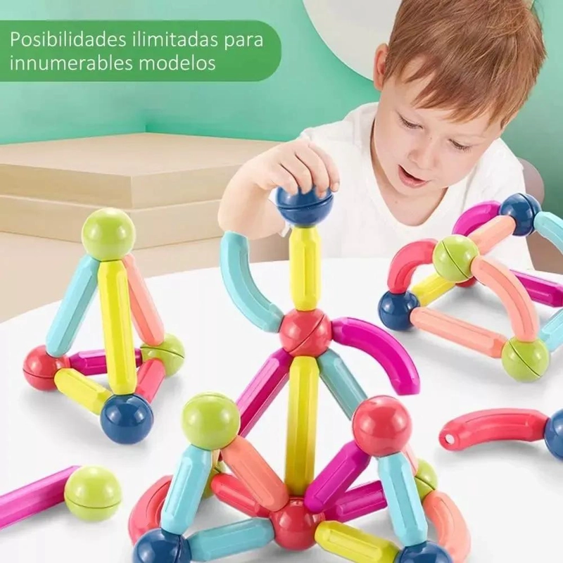 BLOQUES MAGNE TICOS 42 PIEZAS GRANDES PARA NIÑOS - 5