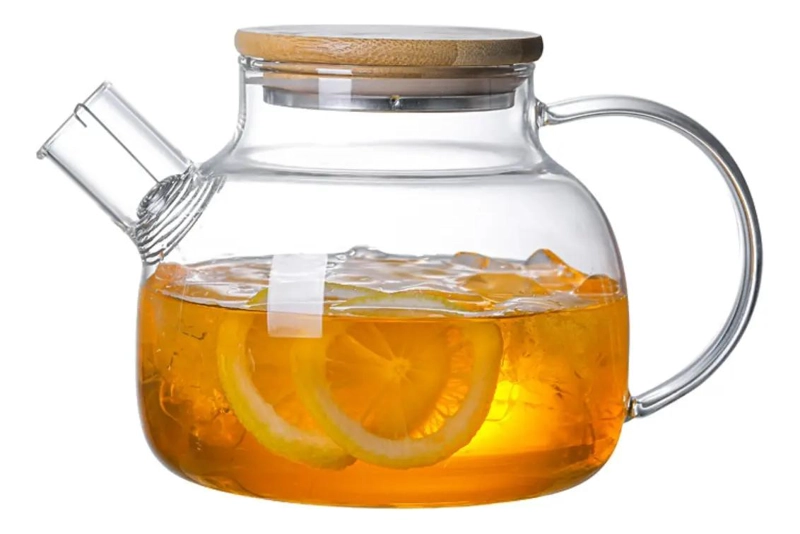 TETERA DE VIDRIO BOROSILICATO DE 34 OZ CON INFUSOR - 1