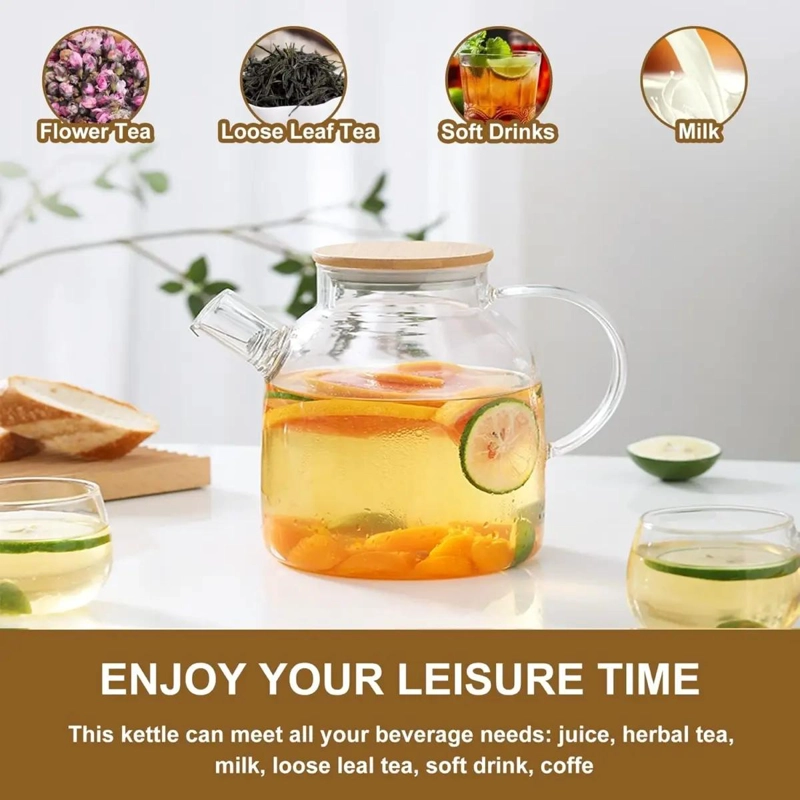 TETERA DE VIDRIO BOROSILICATO DE 34 OZ CON INFUSOR - 7