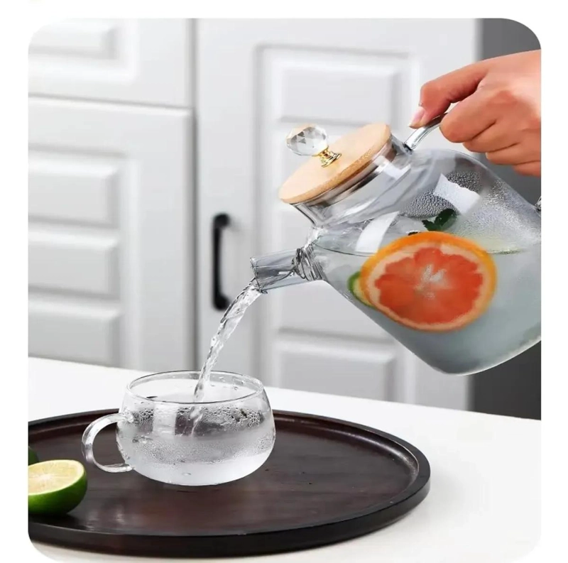 TETERA DE VIDRIO BOROSILICATO DE 34 OZ CON INFUSOR - 8