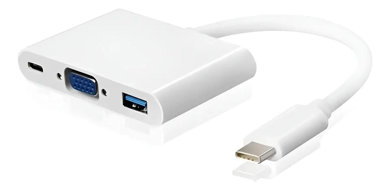 ADAPTADOR USB TIPO C A VGA Y USB 3.0 PARA CONEXIONES 4K - 1