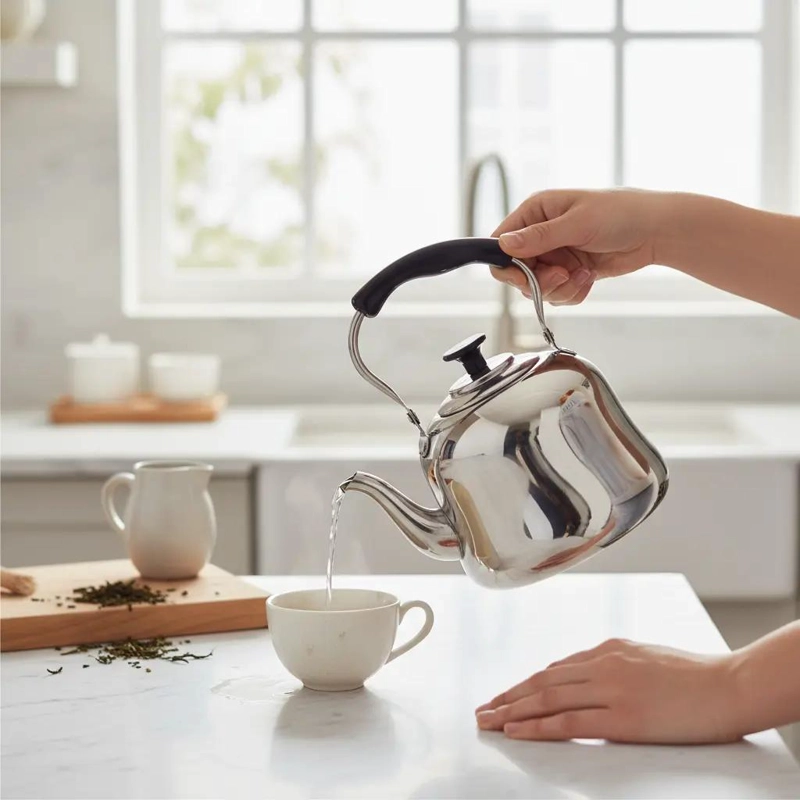 TETERA DE ACERO INOXIDABLE DE 5 LITROS PARA COCINAR - 7
