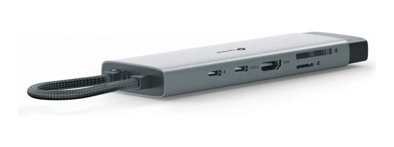 HUB USB TIPO C 9 EN 1 CON HDMI Y ETHERNET GIGABIT - 1