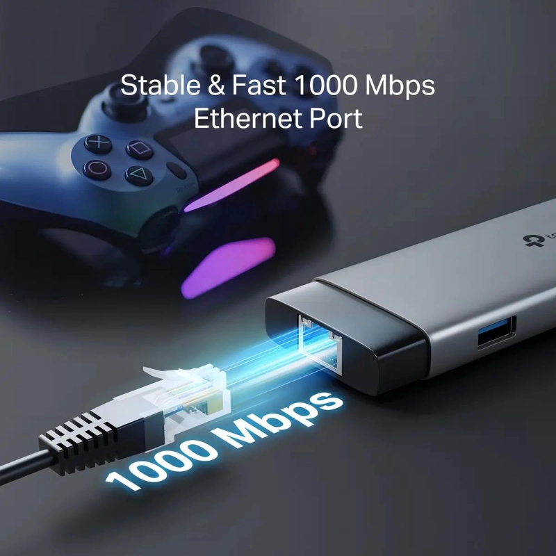 HUB USB TIPO C 9 EN 1 CON HDMI Y ETHERNET GIGABIT - 6