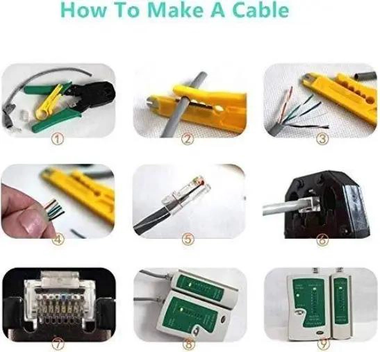 KIT DE HERRAMIENTAS PARA CABLEADO DE REDES UTP Y RJ45 - 6