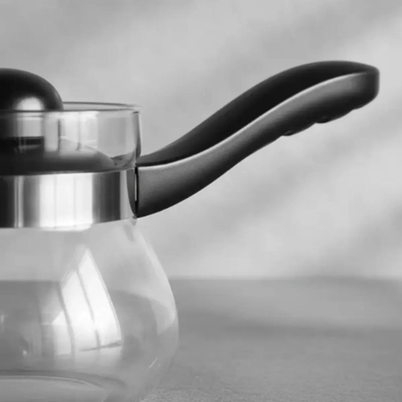 CAFETERA JARRO DE VIDRIO 600ML CON MANGO Y TAPA - 2