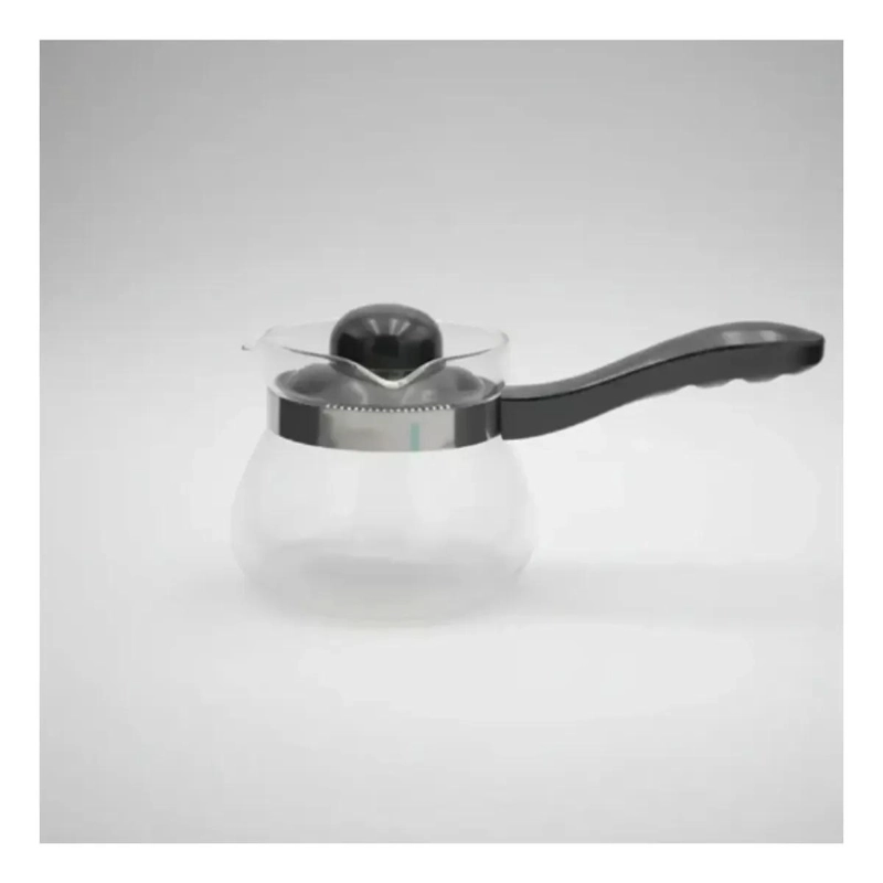 CAFETERA JARRO DE VIDRIO 600ML CON MANGO Y TAPA - 3