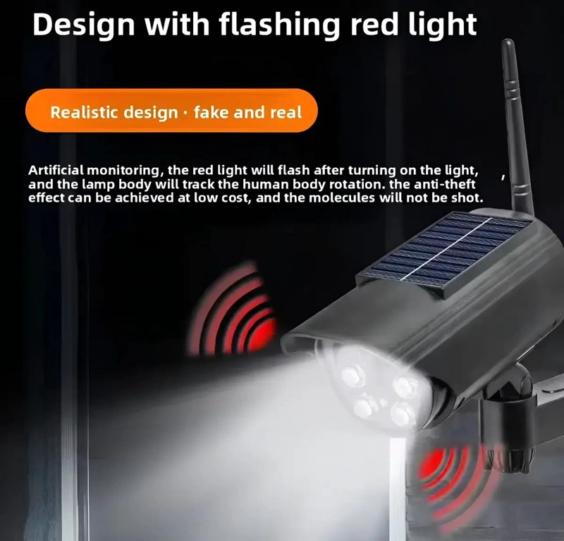SIMULADOR DE CAMARA FICTICIA TIPO DOMO CON LUZ LED - 6