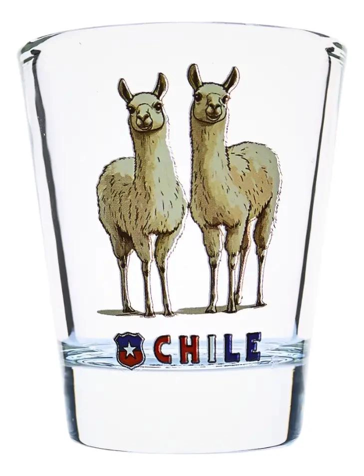 SET DE 4 VASOS SHOT TEQUILA DE 40ML CON DISEÑOS DE CHILE - 3