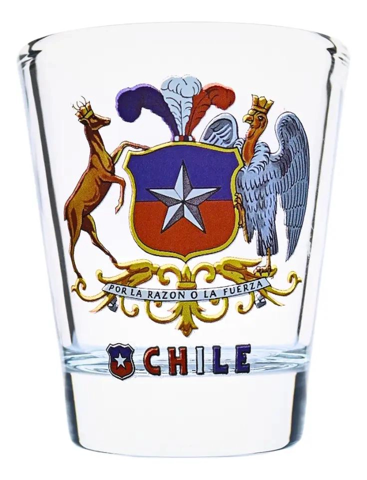 SET DE 4 VASOS SHOT TEQUILA DE 40ML CON DISEÑOS DE CHILE - 4