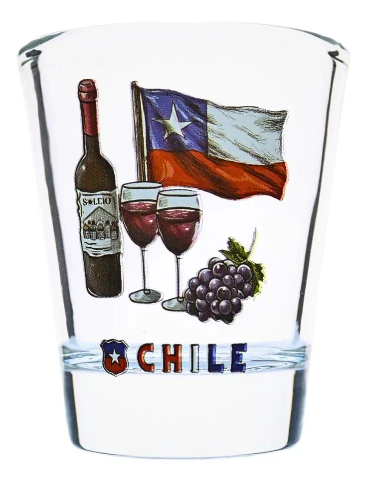 SET DE 4 VASOS SHOT TEQUILA DE 40ML CON DISEÑOS DE CHILE - 5