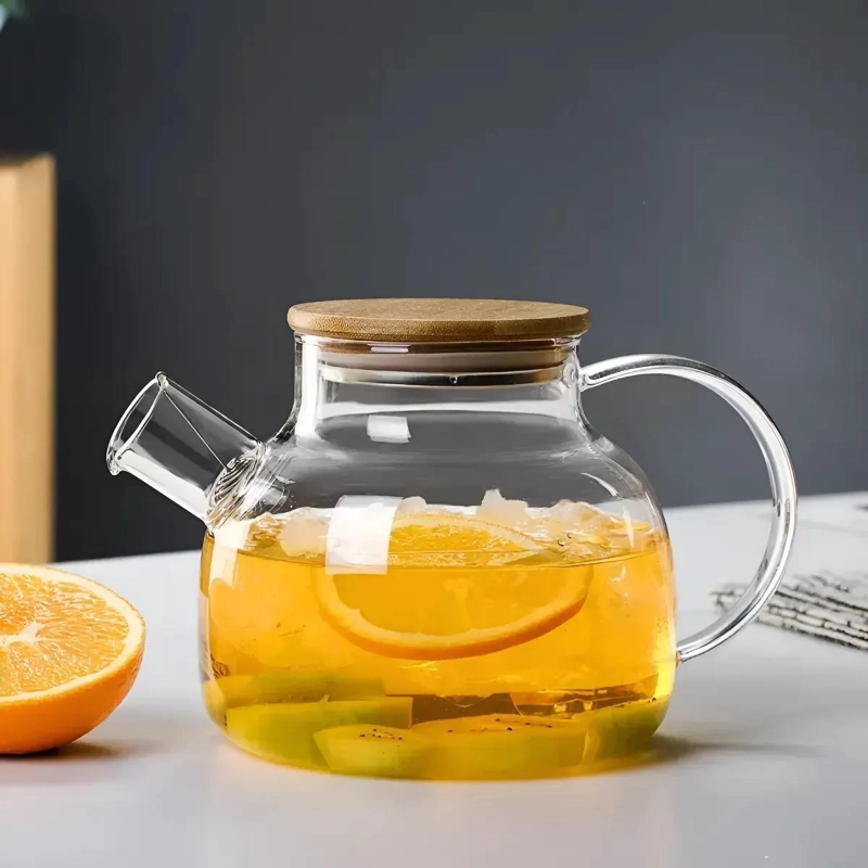 TETERA DE VIDRIO BOROSILICATO 1000 ML RESISTENTE AL CALOR Y FRIO - 8