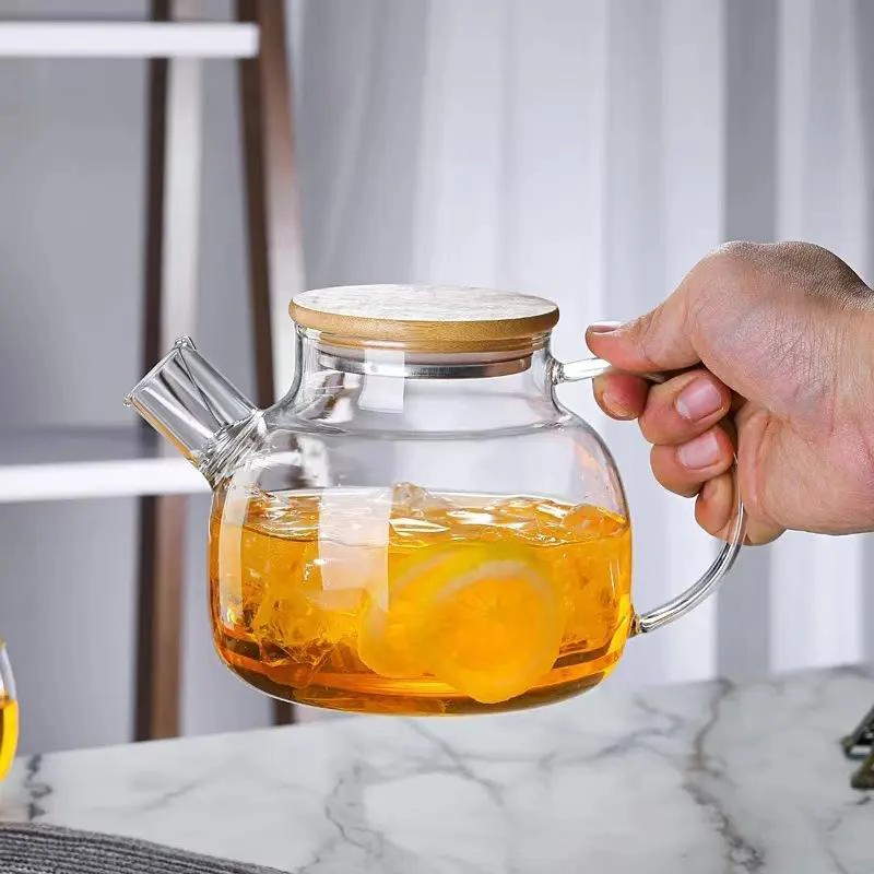 TETERA DE VIDRIO BOROSILICATO 1000 ML RESISTENTE AL CALOR Y FRIO - 6