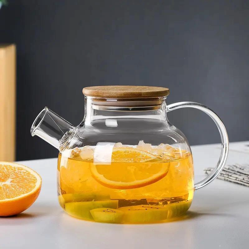 TETERA DE VIDRIO BOROSILICATO 1000 ML RESISTENTE AL CALOR Y FRIO - 8