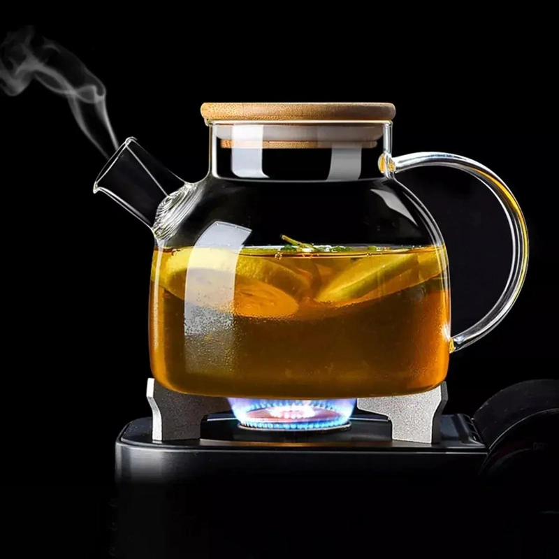 TETERA DE VIDRIO BOROSILICATO 1000 ML RESISTENTE AL CALOR Y FRIO - 9