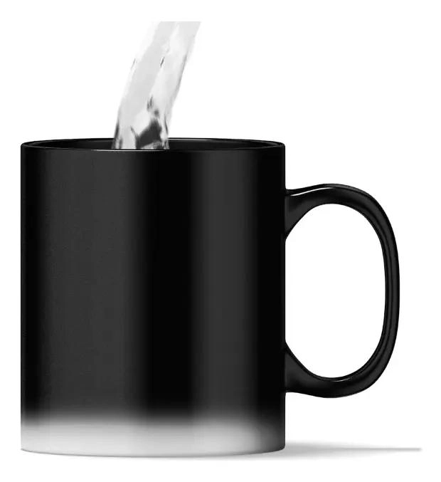 TAZA MAGICA DE CERAMICA CON DISEÑO DE BANDA DE METAL - 4